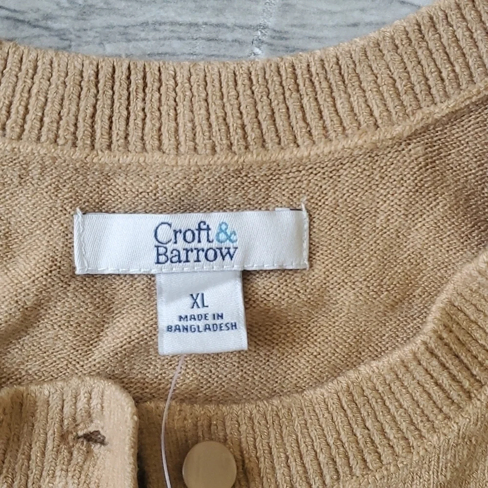 NWT Croft & Barrow Extra Soft Cardigan Sz XL